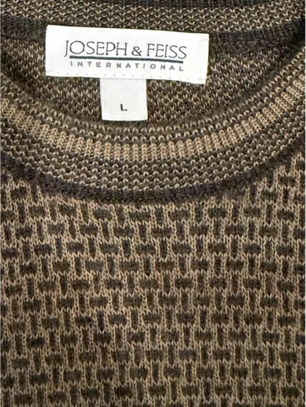 Vintage 90s Brown Micro Knit Oversized Sweater